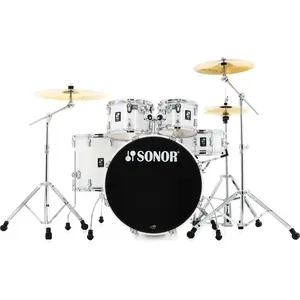 Sonor AQ1 Stage 5-piece Shell Pack with Hardware - Piano White (AQ1-STAGEWMCPW)