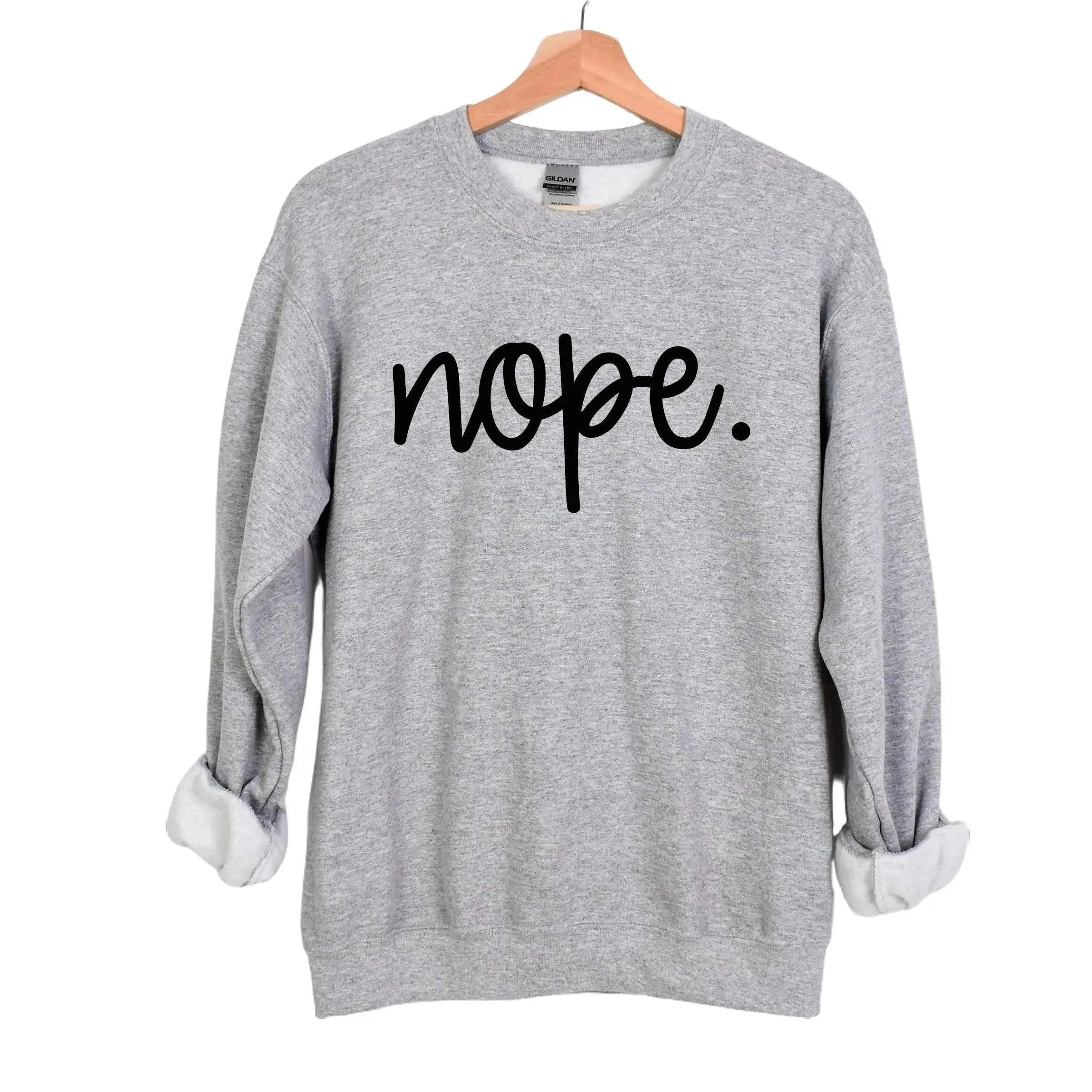 Nope Crewneck Pullover Sweatshirt Nope Crewneck Pullover Sweatshirt