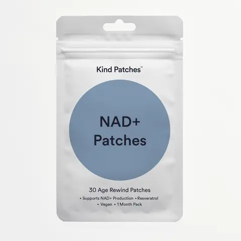 Kind Patches | NAD+ Patches | 30 Age Rewind Patches : supports NAD+ Production,  Resveratrol, Vegan, 1 Month Pack