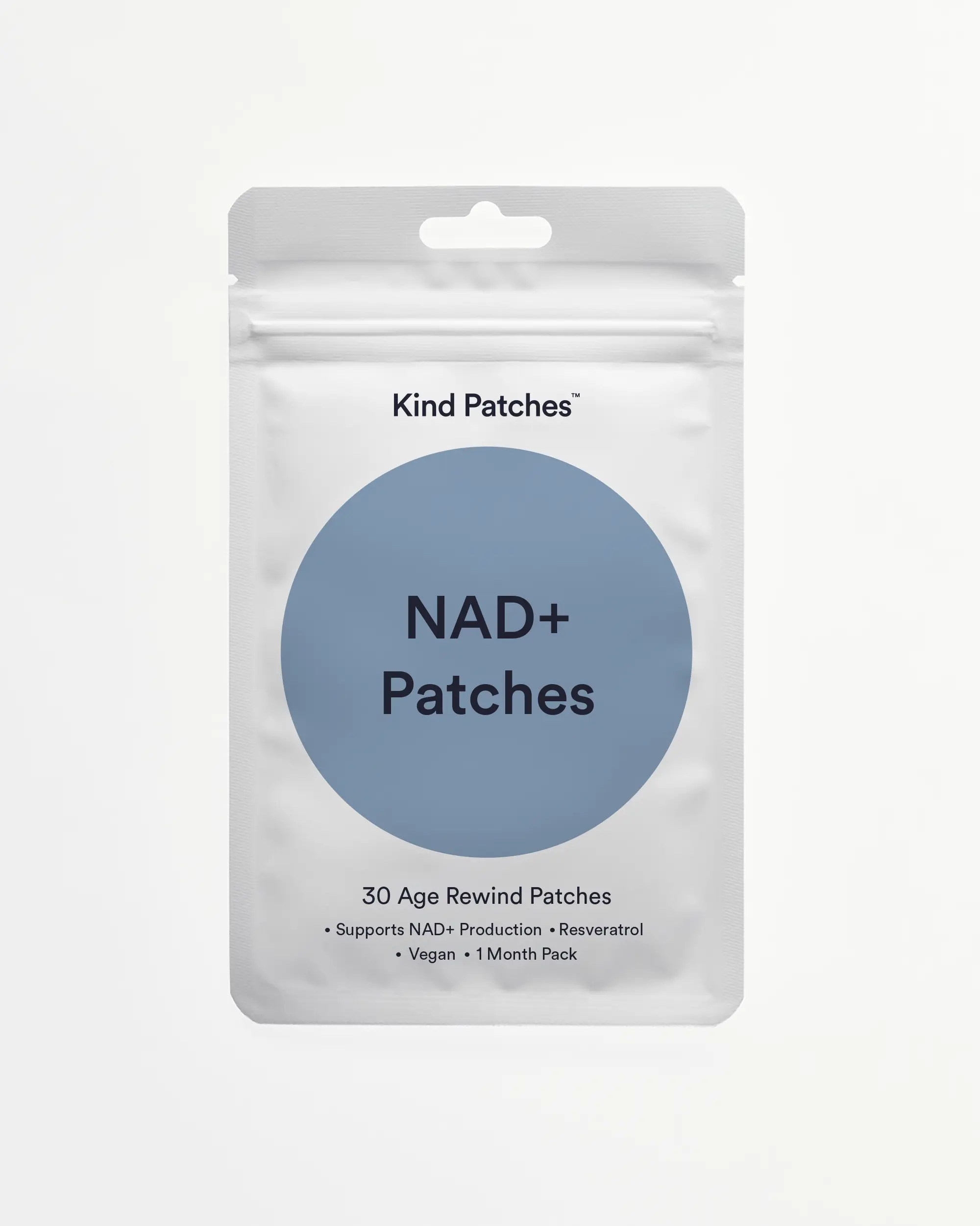 Kind Patches | NAD+ Patches | 30 Age Rewind Patches : supports NAD+ Production, Resveratrol, Vegan, 1 Month Pack