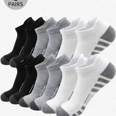 Men's Breathable Mesh Ankle Socks, Comfy Breathable Socks, High-Quality Casual Activewear Athletic Sporty Socks for Daily Wear, Pack of 6 Pairs, Sock Sets, Comfortable Multi-Functional Design