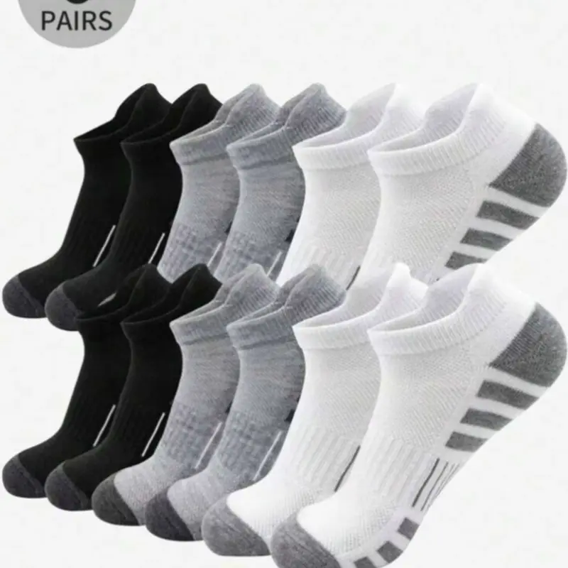 Men's Breathable Mesh Ankle Socks, Comfy Breathable Socks, High-Quality Casual Activewear Athletic Sporty Socks for Daily Wear, Pack of 6 Pairs, Sock Sets, Comfortable Multi-Functional Design