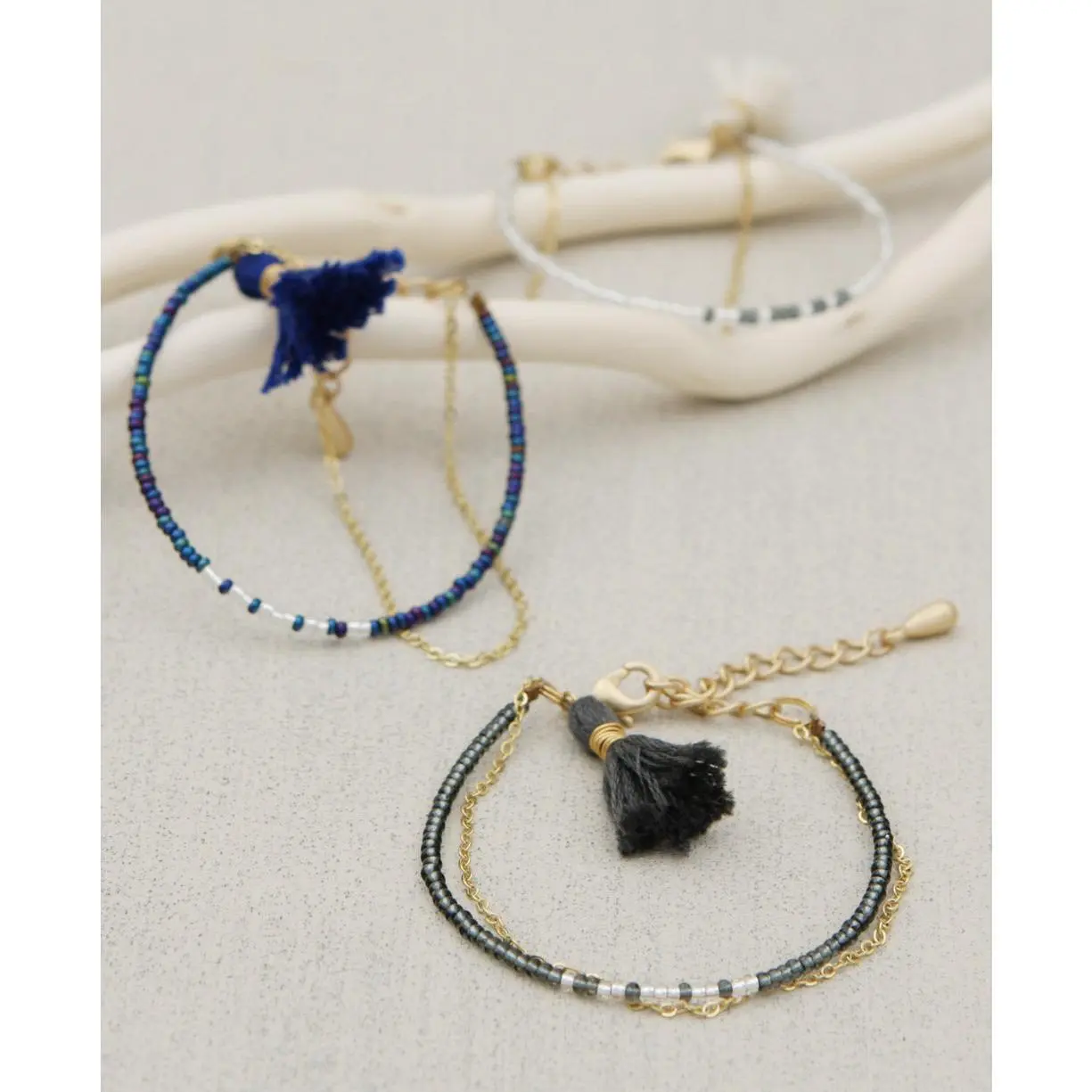 Tassel and Bead Empower Bracelet, Kenya