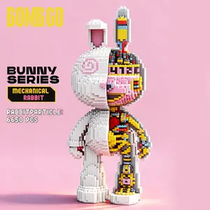 Bombgo Pixel Rabbit Building Block 6650 pcs Mechanical Large Rabbit Toys Birthday & Christmas Gift Educational Trendy Decoration Cool Family Bonding Toy BlackFriday Christmas