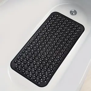 Rectangular PVC Bath Mat, Non-Slip Shower Pad with Round Bumps, Strong Suction Cups, 38x70cm, Bathroom Floor Mat, Ideal for Bathtub, Bathroom, Home, Hotel Use