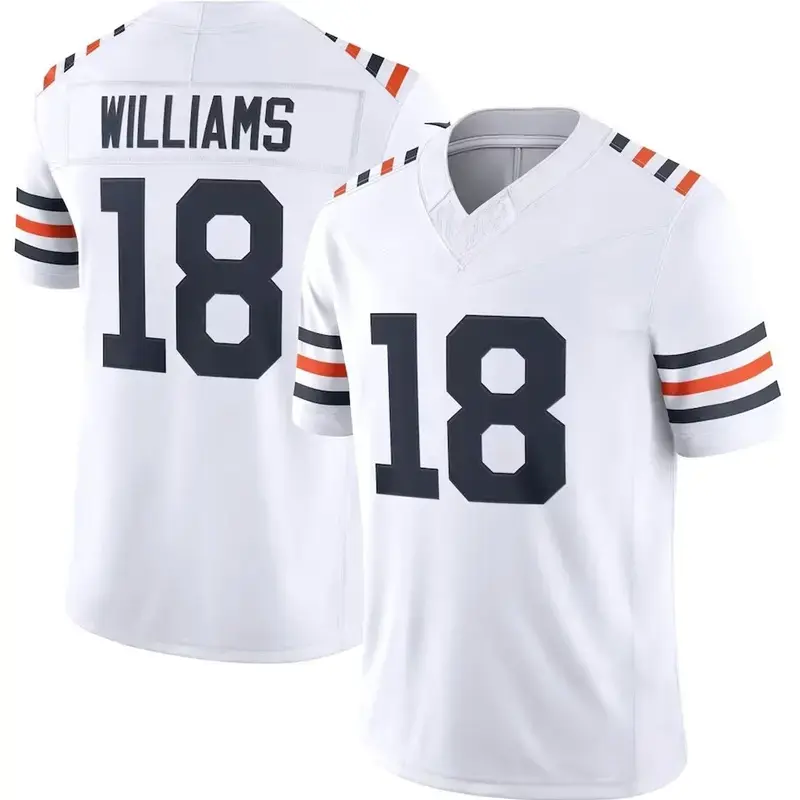 Football Jersey #18 Authentic Game Day White Navy Orange Fan Apparel Shirt, Gift For Fans, Trending 2026