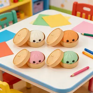 Dumpling Squishy Toy Anti-Stress Toy for Hands Sensory Toy Stress Relief Products Office Desk Toys 4 Colors Squishy Stress Ball