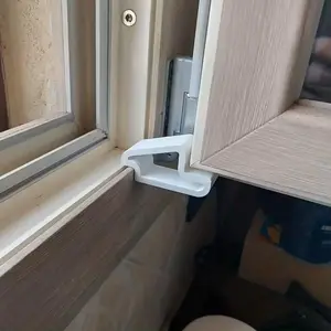 4-Pack Door Stopper Set, Durable Plastic Anti-Collision Buffer Strip & Track Lock Kit, Multi-Functional Window Wedge, Easy Install