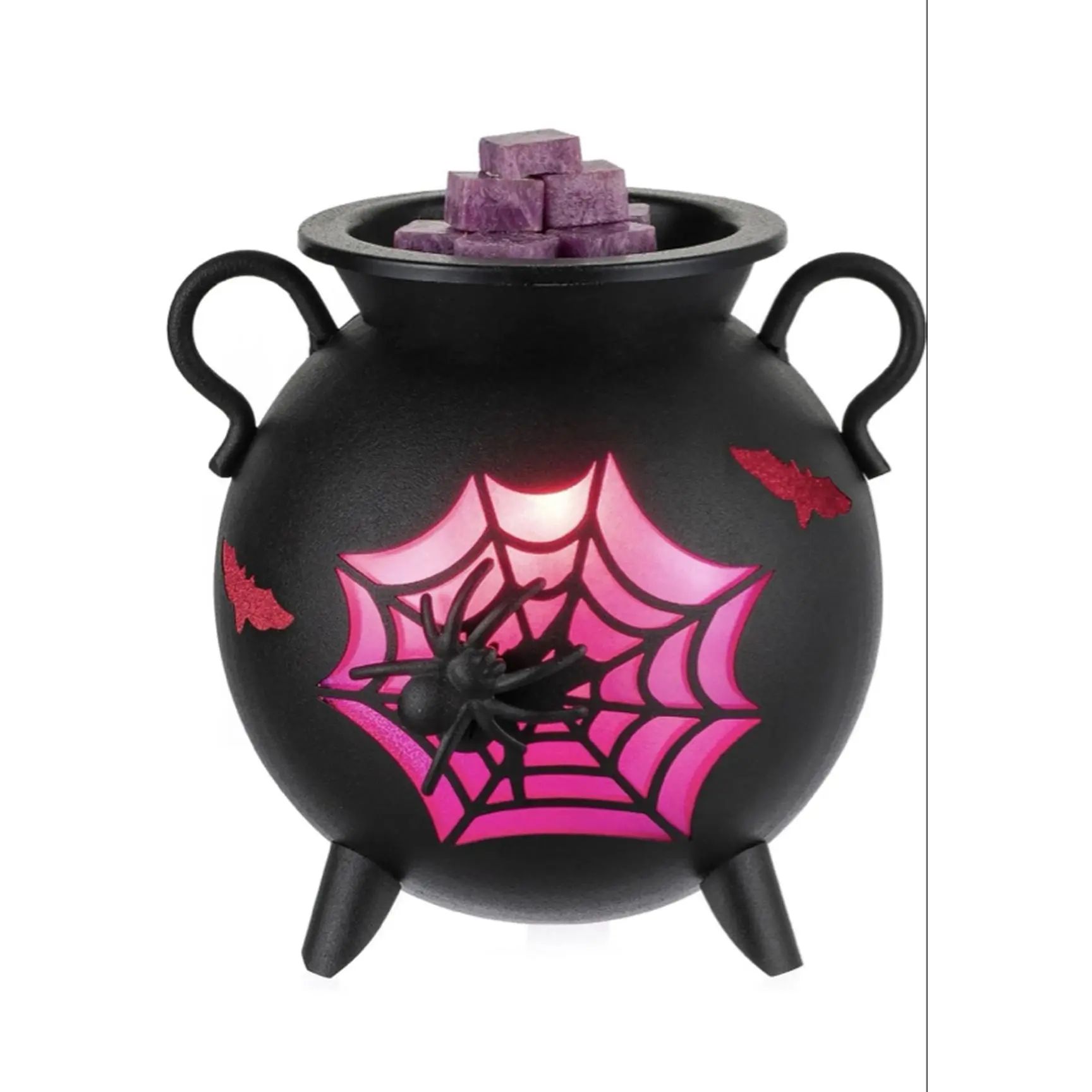 Spooky Halloween Waxmelter with Spider Web Design and Bat Motifs for Festive Atmosphere