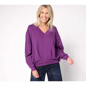 Carla Rockmore Collection Asymmetric French Terry Sweatshirt