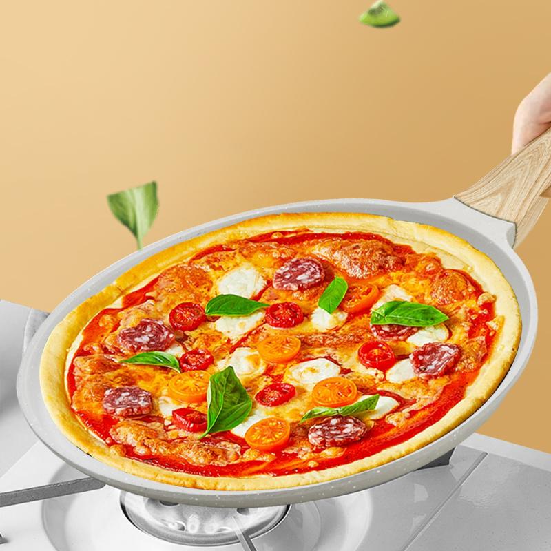 Nonstick Crepe Pan with Spreader,  Ceramic Coating Pancake Dosa Tawa Griddle Pan, for All Stove, Induction Compatible, PFOA Free (White)