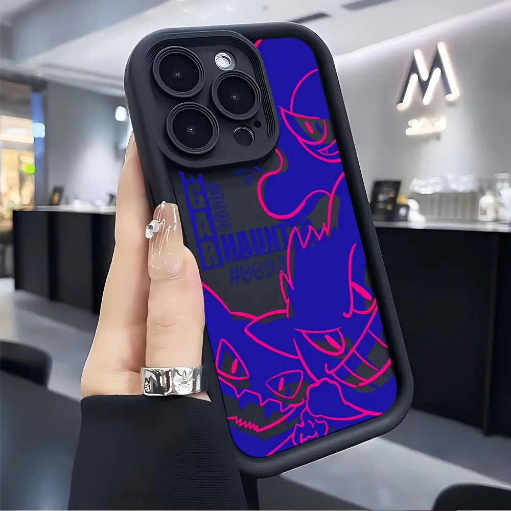 Cartoon Game Character G-Gengars Phone Case Compatible with for iphone 16, 15, 14, 13, 12, 11 Pro Max Mini XR XS X 7 8 Plus, Soft TPU Back Cover for Drop Protection.
