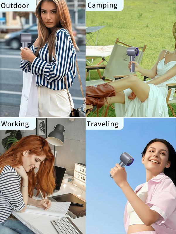 LMMAKE Handheld Portable Fan with 100 Gear Turbo Wind 2000mAh Rechargeable Battery LED Display USB Charging High Speed Travel Gift