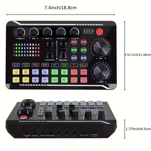 [Professional Podcast Kit] Professional F998 Live Sound Card & BM800 Microphone Kit | High-end Podcast Equipment