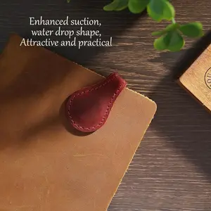 Premium Faux Leather Magnetic Bookmark, Book Accessories, Vintage Style, Dual-Sided Page Marker, Strong Fixation, Ideal Gift for Readers Teachers Students