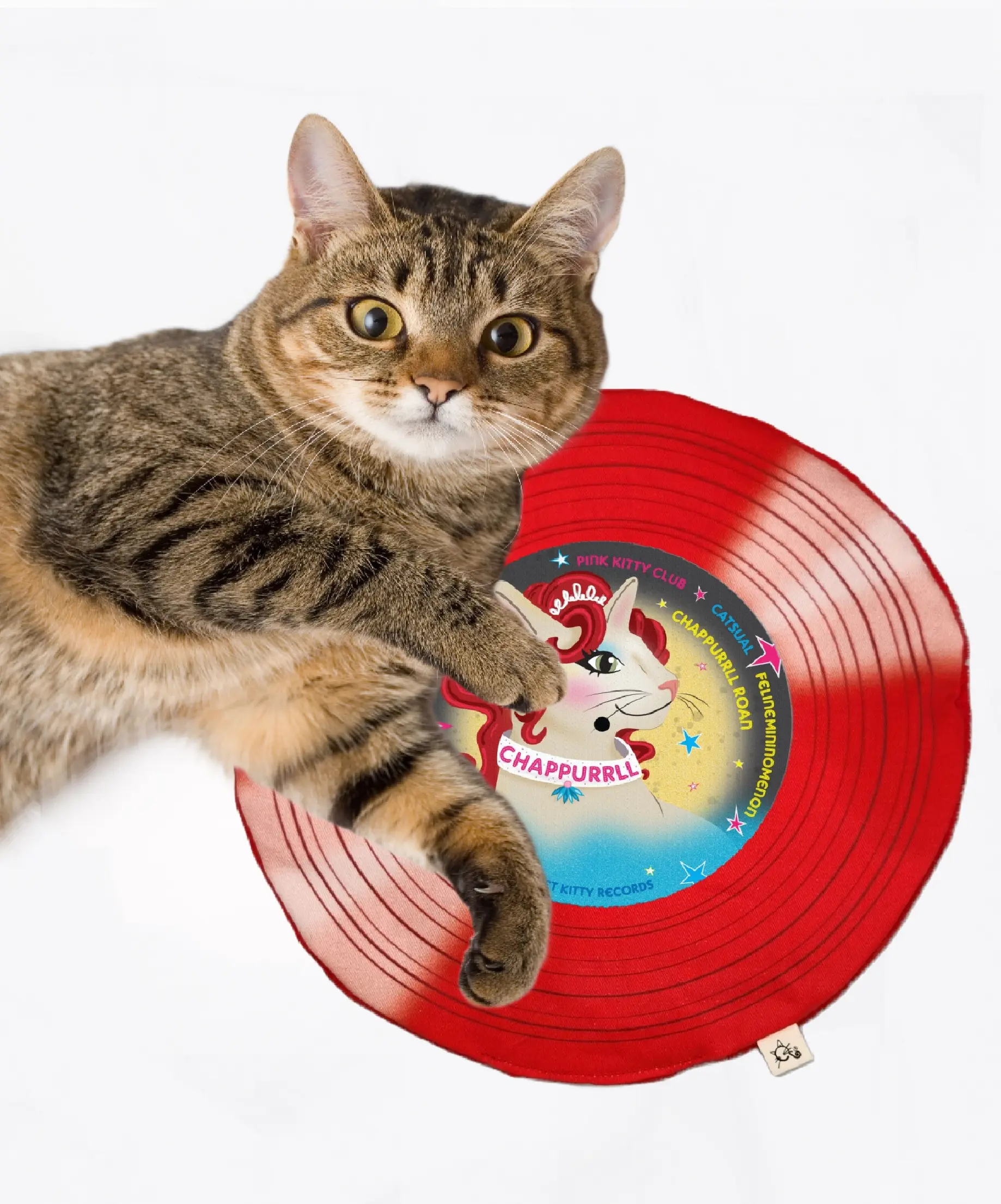 Crochet Kitty Crinkle & Catnip Record Mat - Durable, Multi-Sensory