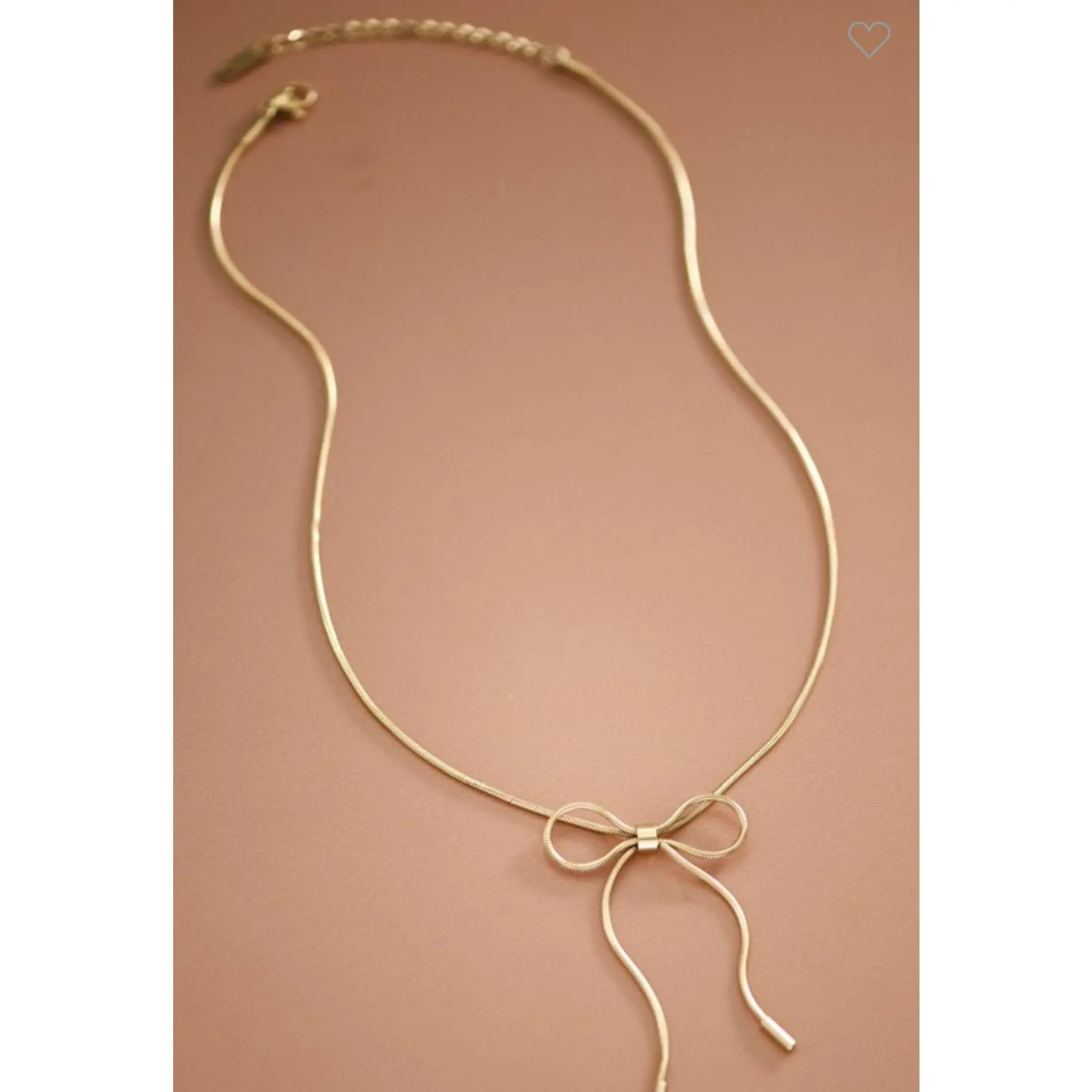 Coquette necklace 18k Stainless Steel Chain Bow Necklace