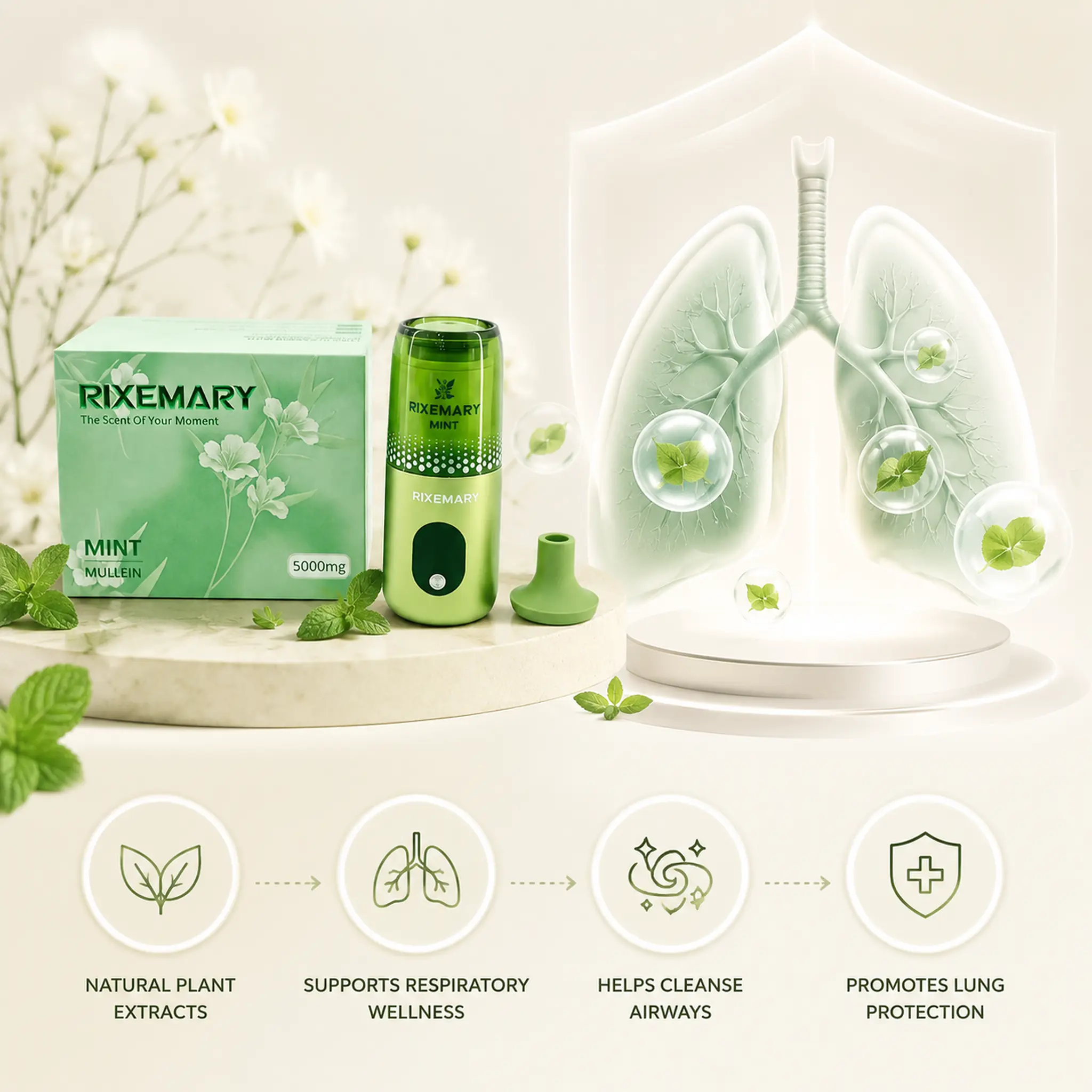 The new RIXMEMRY portable mint essential oil diffuser isperfect for late-night study, outdoor activities, and purifyingindoor air scents hotel witchy