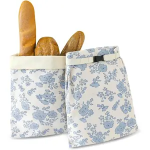 Bread Bags for Homemade Bread, 2 Pack Reusable Sourdough Bread Storage Bags