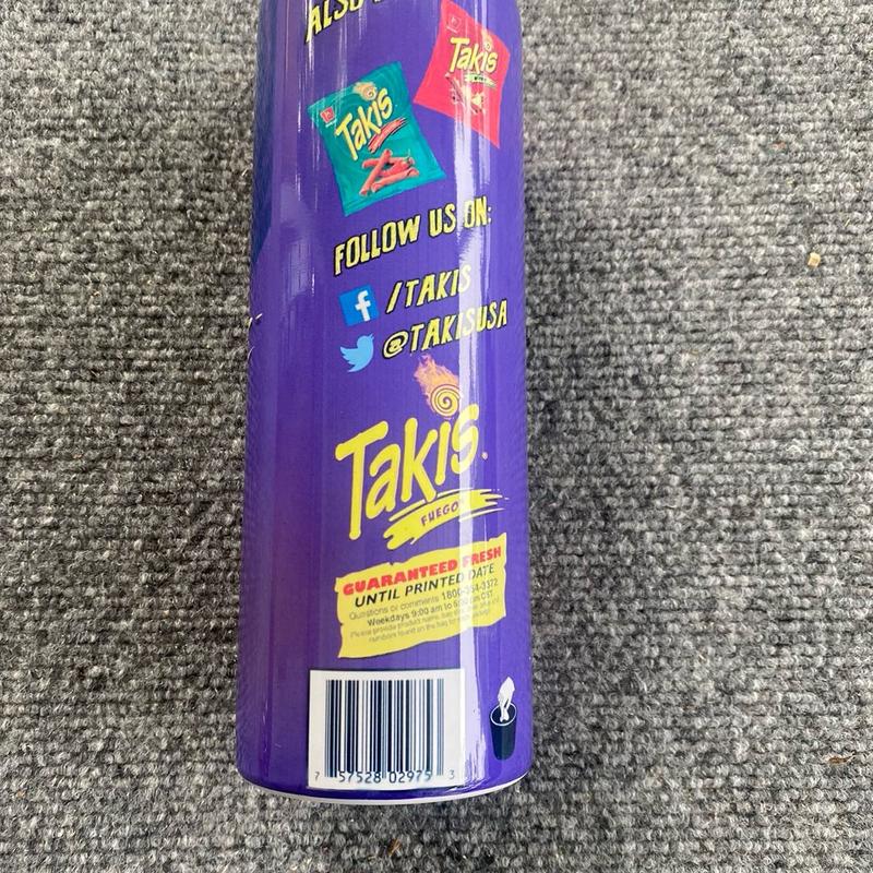 Takis Tumblers 20 Oz Skinny Straight, Stainless Steel Tumbler Come with straw and rubber bumper!