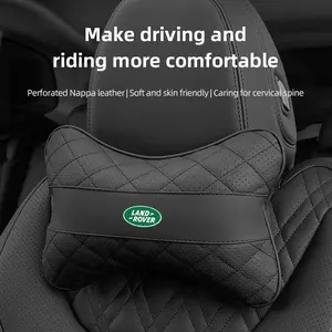 Car Headrest Neck Support Seat Lumbar Cushion Neck Pillow For Land Rover Range Rover Evoque Velar Defender Discovery Freelander Land Cruiser