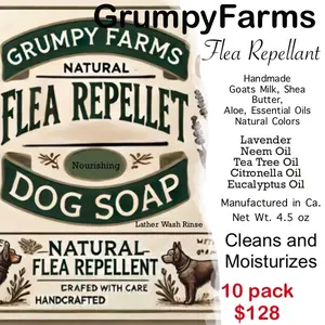 Natural Flea Repellent Animal Soap for Dogs and Cats