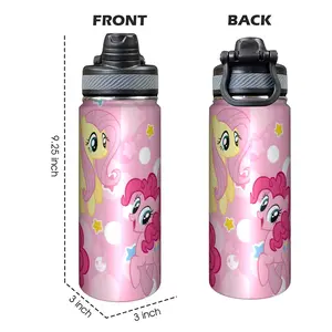 [Insulated Water Bottle] 1pc My Little Pony 18oz Stainless Steel Water Bottle | Leak-Proof Insulated, Portable, Reusable, Multipurpose Use