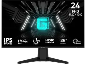 MSI 24 inch (23.8" viewable) Full HD 144Hz IPS AMD FreeSync 1ms HDR Ready Ai Vision Less Blue Light Pro Anti-Flicker Gaming Computer Monitor G242L E14