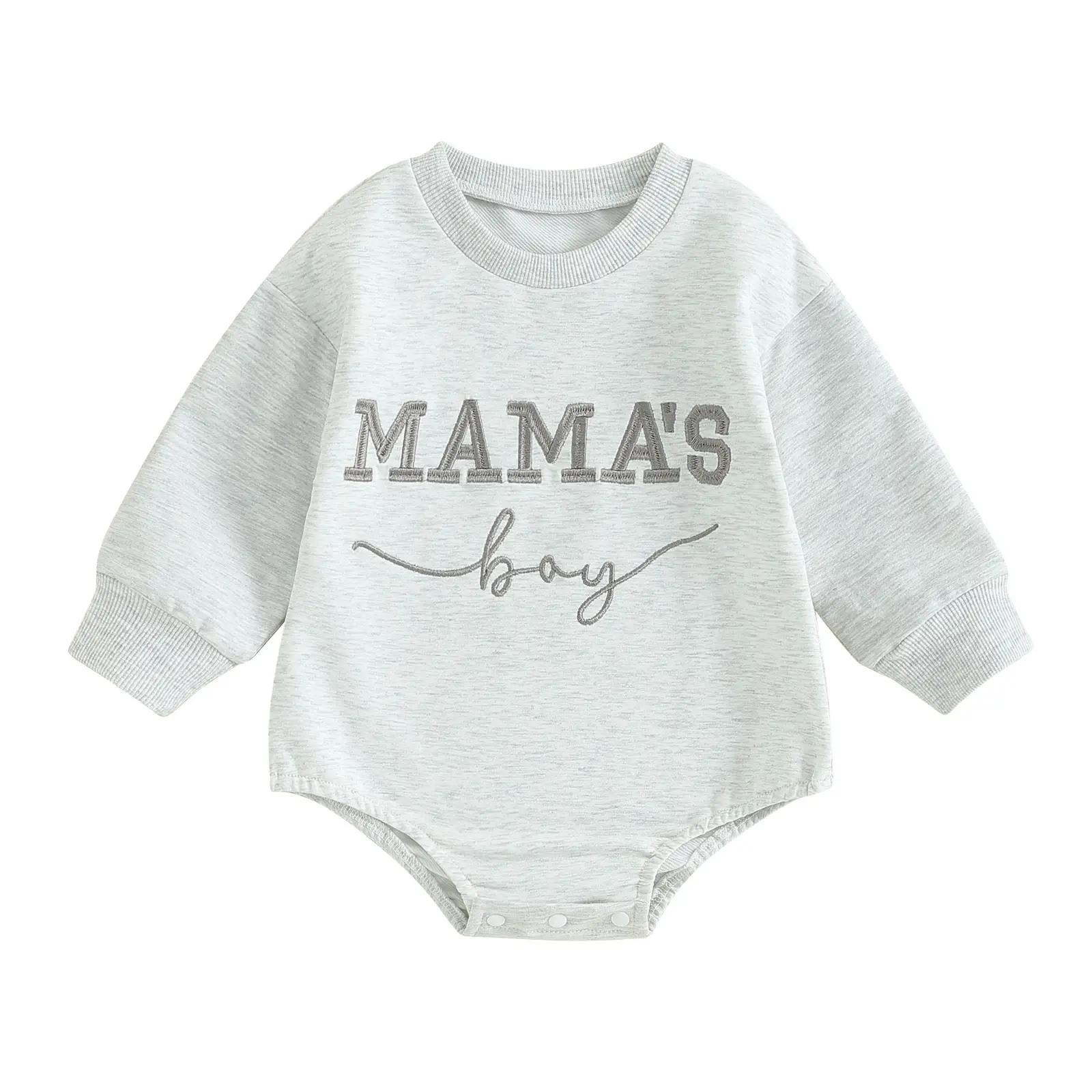 Newborn Baby Boy Romper Mamas Boy Onesie Sweatshirt Long Sleeve Oversized Bodysuit Infant Fall Romper