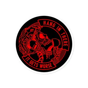 Tactical Stickers, Military Stickers, Military Gifts, Tactical Holidays, Military, Motivation, Funny Round Decal, Indoor, Red