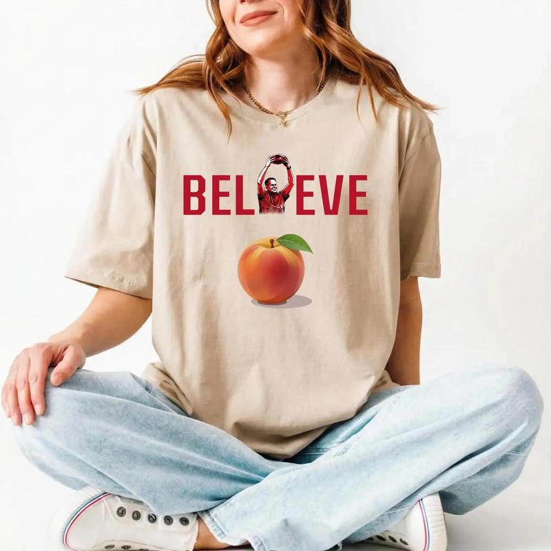 Believe Indiana Peach Bowl Champs Shirt, Indiana Football Game Day T-Shirt, Coach Inspired Fan Tee, Unisex College Football Gift