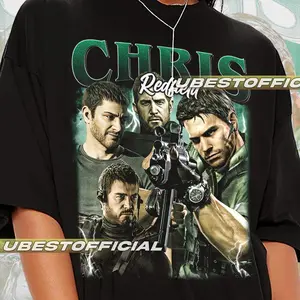 Vintage Chris Redfield Tee: 90s Gaming Graphic T-Shirt Unisex All Sizes