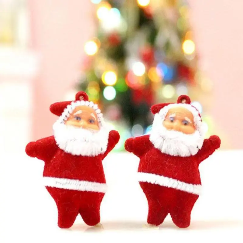 6pcs Mini Santa Claus Ornaments, Christmas Tree Decorations, Cute Holiday Gifts, Festive Party Supplies, Adorable Xmas Accessories