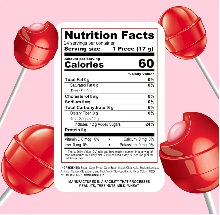 Colombina Bon Bon Bum Lollipops Strawberry Flavor, 24 Count (Pack of 1)