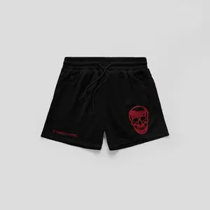 Lightweight Gymreapers Black/Red Mesh Training Shorts, Summer