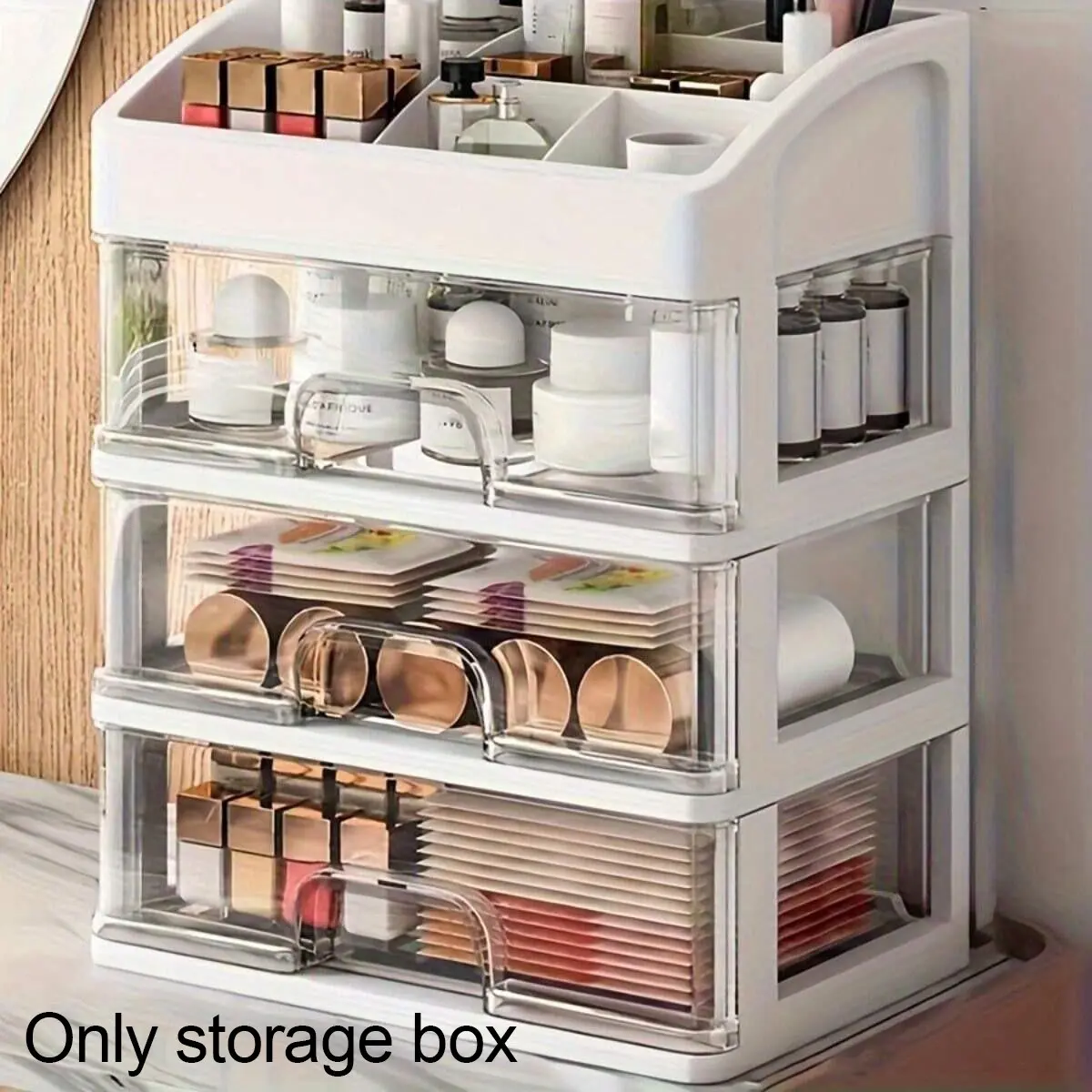 Large Capacity Drawer Desk Organizer Box, Desk Accessory, Multi Purpose Organizer, Perfect for Office Supplies, Cosmetics, School Essentials, Stationery Storage Organizer, Ideal Gift for Girls