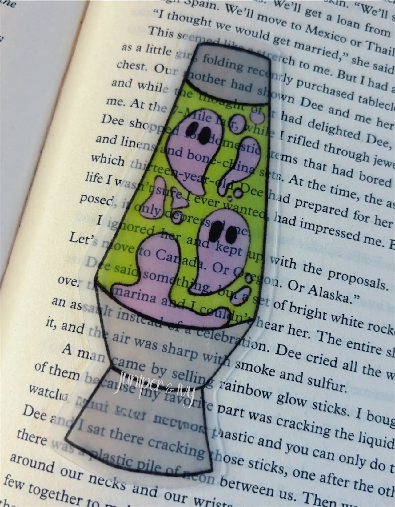Ghost lava lamp bookmark Ghost lava lamp bookmark