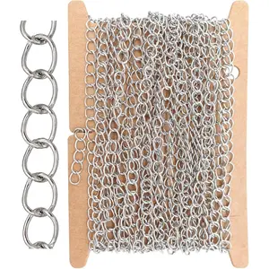 16.4- Width 4mm Stainless Steel Extander Chains, Welded Permanent  Craft Tail Curb Chain for Necklace Bracelet Earring  Making