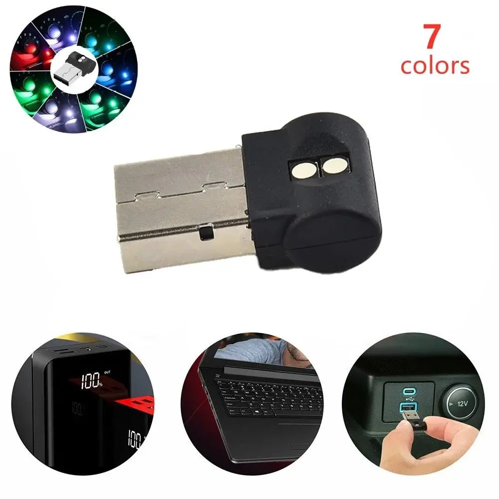 Mini USB LED Car Light Auto Interior Atmosphere Light Emergency Lighting Light rgb Auto Colorful Decorative Lamp Car Accessory