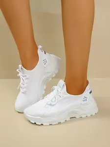 Women's Fashion Thick Sole Dad Shoes, Breathable Mesh Casual Sneakers, Lightweight Anti-Slip Walking Shoes, Daily Wear