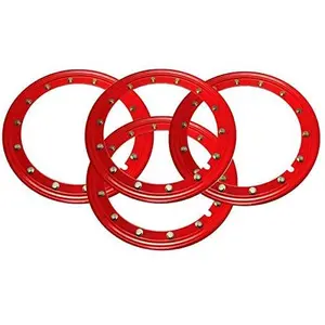 BILLET4X4 Simulated Beadlock Rings 15 inch - RED (Set of 4)