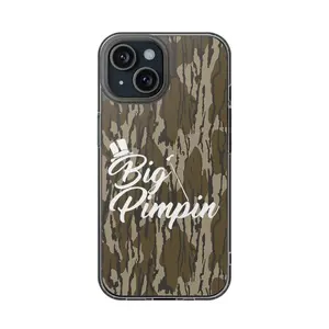 Big Pimpin Bottomland Camo Clear Case for iPhone, Phone 17 16 15 14 13 12 11 Pro Max
