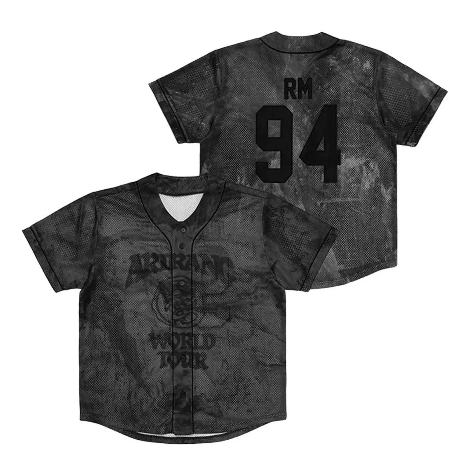 Bangtan World Tour ARIRANG Baseball Unisex Jersey Grey PRINTED Remake Unisex For Fan S-5XL