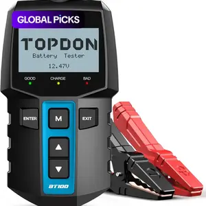 TOPDON BT100 Car Battery Tester, Digital 12V 100–2000 CCA Battery Analyzer, Accurate Automotive Diagnostic Tool for Vehicle, Cars and Trucks Maintenance #GLOBAL PICKS