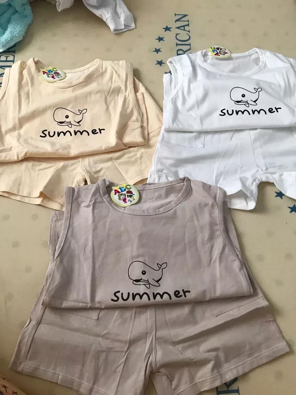 Minimal Dolphin Graphic Sleeveless Outfit Set – Soft Cotton Matching Set, Lightweight Summer Casual Two Piece, Aesthetic Comfy Daily Wear