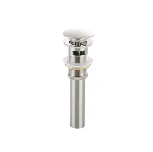 212 MAIN Modern Brushed Nickel Pop Up Bathroom Sink Drain with Overflow, Elegant Kitchen & Bath Fixture (Model VDN100BNK)