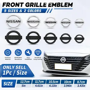 1Pcs ABS Nissan Logo Car Front Hood Grille Emblem Rear Trunk Badge Sticker Decal Decoration Accessories Car Decorative Sticker For Nissan QASHQAI Teana X-Trail Nismo SYLPHY Juke Sunny Pulsar Sentra Altima Almera Patrol Micra Rogue Versa