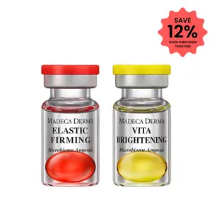 [Madeca Derma] GLAZED DONUT GLOW SET (5 pcs of Elastic Firming Microbiome Ampoules & Vita Brightening Microbiome Ampoules) - AM & PM Skincare Routine