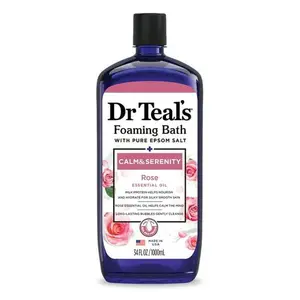 Dr Teal's Calm & Serenity Foaming Bubble Bath with Rose Essential Oil, 34 Fl. oz.