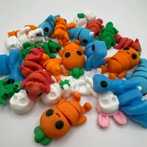 Adorable Miniature 3D Printed Animal Set – Dinos, Axolotls, Skeletons, Narwhals, and more!